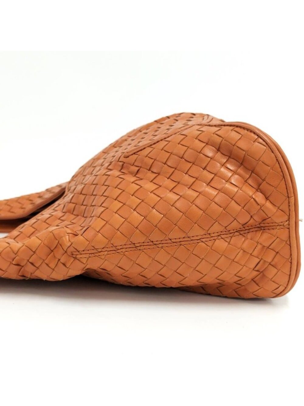★SOLD★ Bottega Veneta Intrecciato Shoulder Bag Leather Orange - Picture 6 of 10